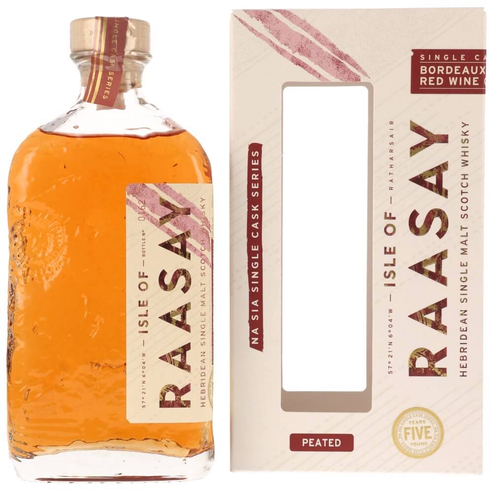 Isle of Raasay 5 Jahre Peated Red Wine Single Cask #18/721 Whisky 59,9% 