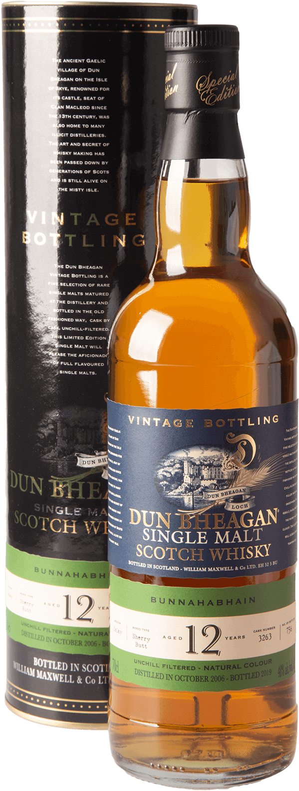 Bunnahabhain 12 Jahre 2006/2019 Dun Bheagan Sherry Cask Whisky 48 Prozent